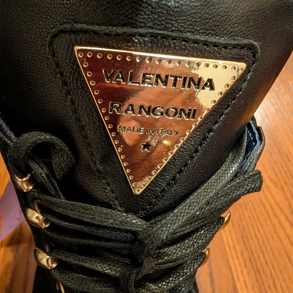 Valentina Rangoni Black Leather/Quilted Booties - Size 6.5M - Picture 3 of 12